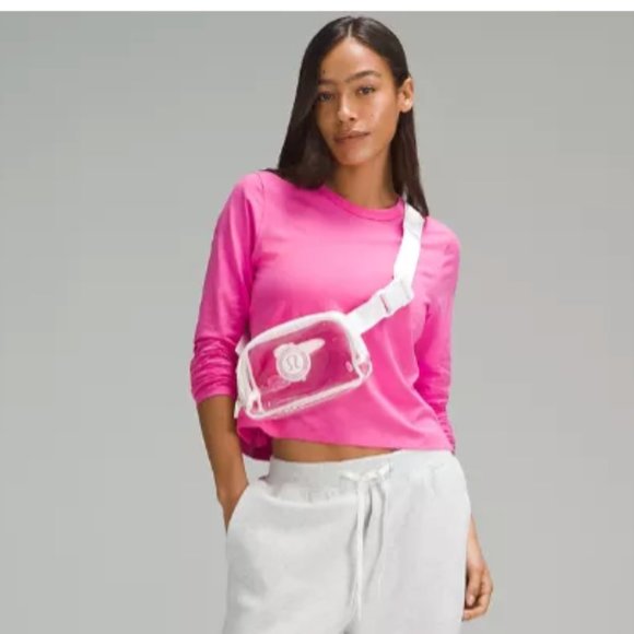 NWT White/Vapor Clear Logo lululemon Everywhere Belt Bag (EBB) - Picture 11 of 12